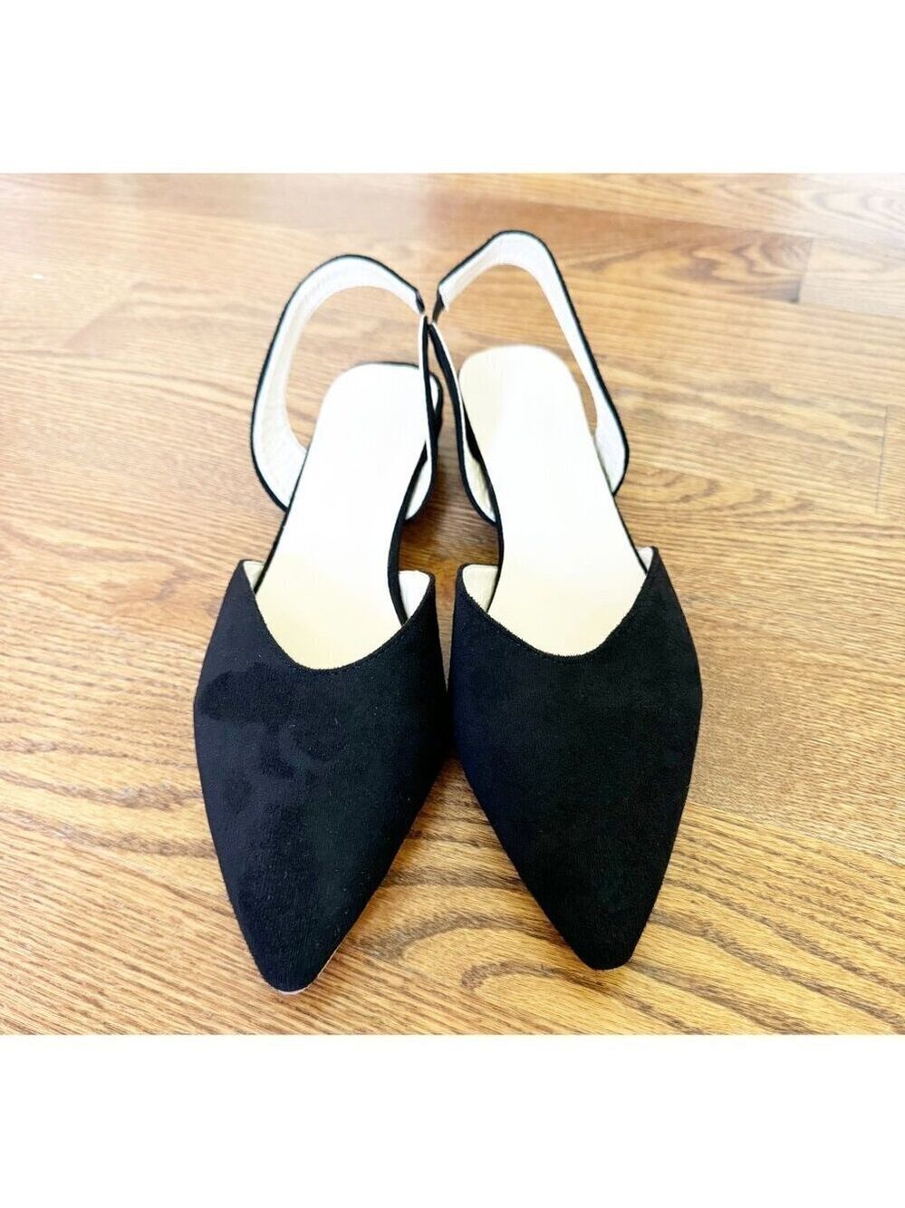 Pointed Toe Sandal with Chunky Heel, Adjustable Ankle Strap NIB